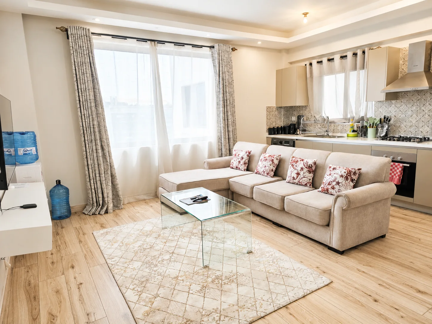 Open plan BednBeyond furnished residence